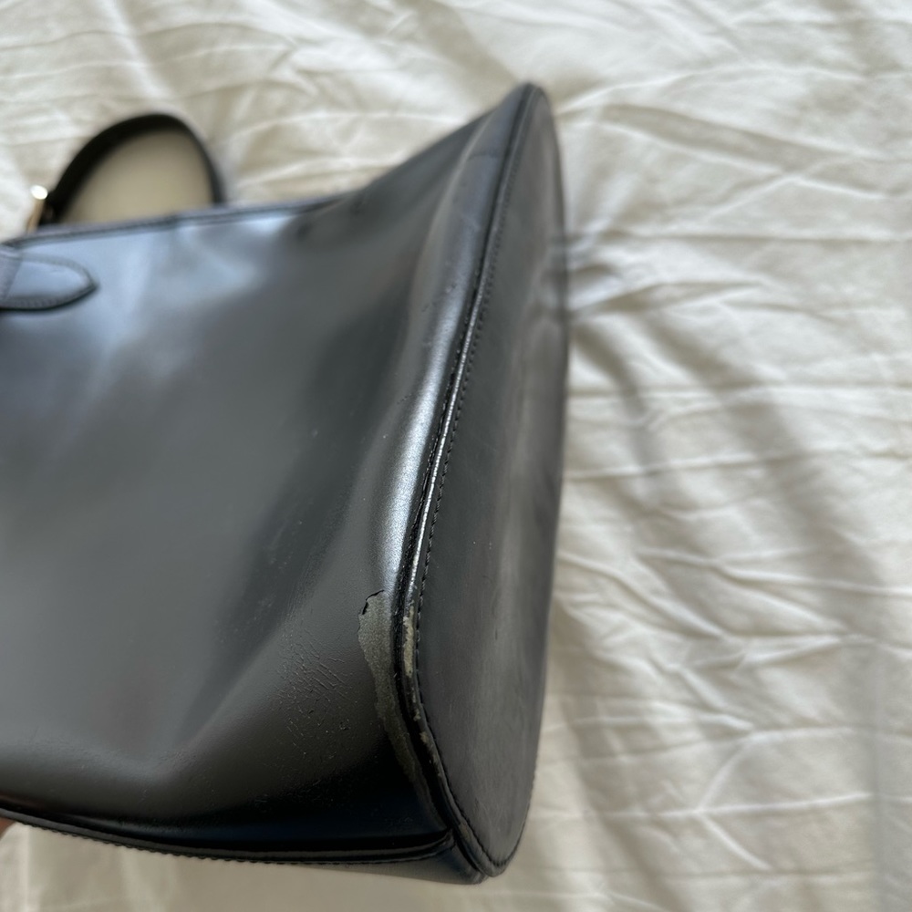 Longchamp black leather vintage Roseau shoulder bag crossbody - Picture 5 of 8